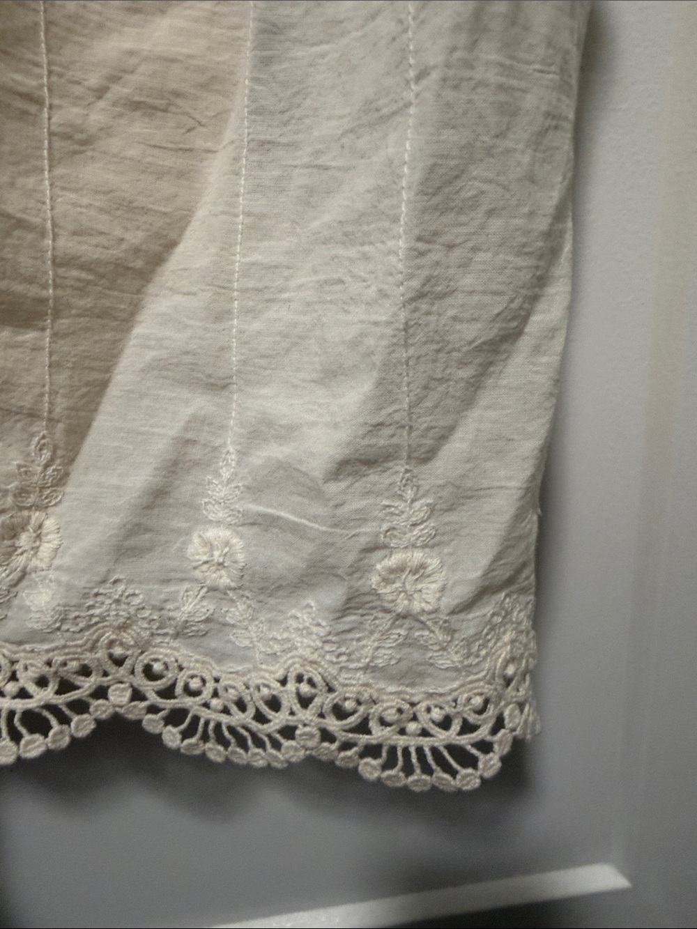 Zara Cream Crochet & Knit Tie-Front Tank - Picture 8 of 13